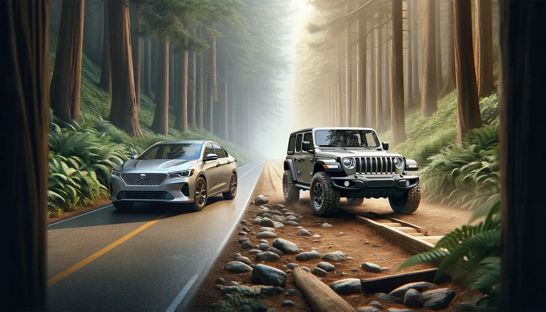 How is an off-road car different from a regular car? 